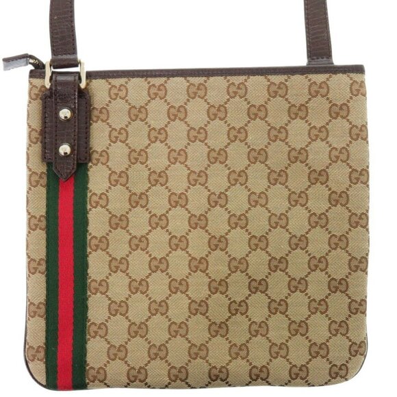 GUCCI Authentic Cream Canvas Shoulder Bag - Picture 4 of 9